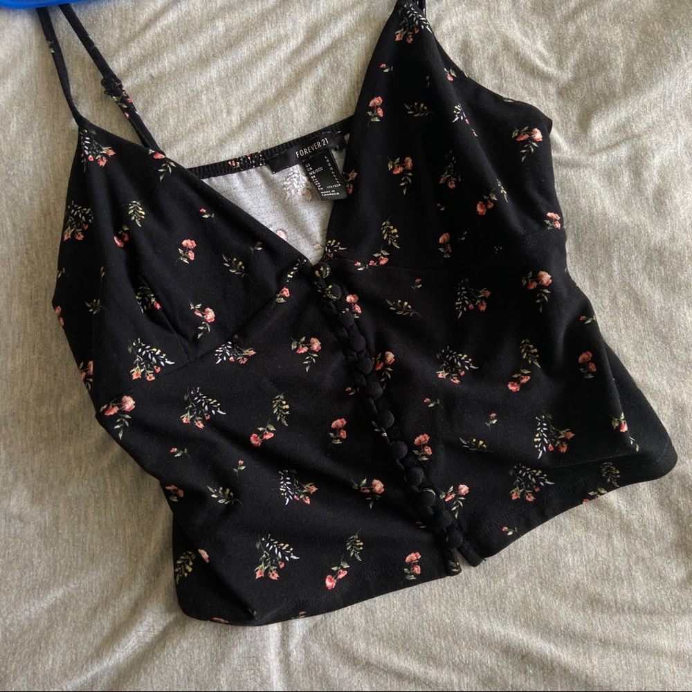 Cute Floral Crop Top